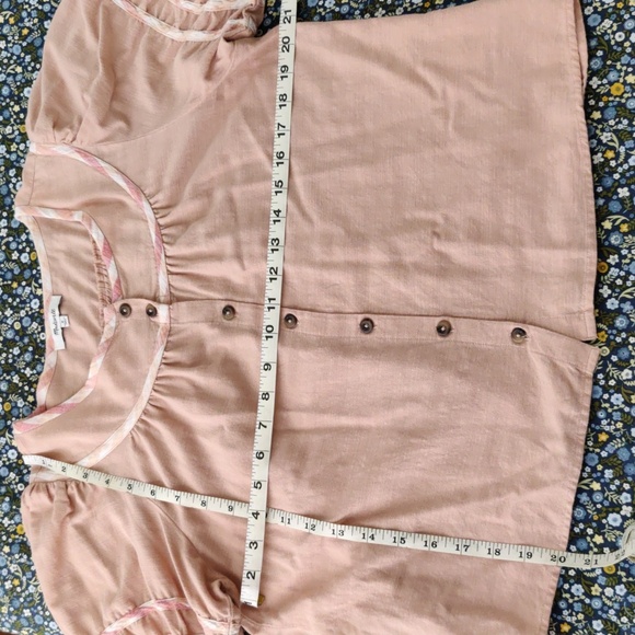 Madewell Gingham trim Curved yoke Top - Picture 7 of 10